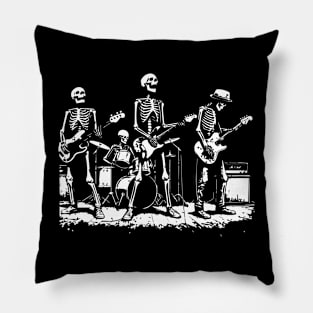 skeletons rock and roll Pillow