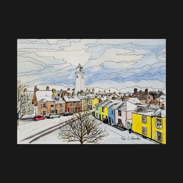 Snow Day in Southwold Painting by TomCrittenden