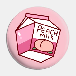 Peach Milk Carton Pin