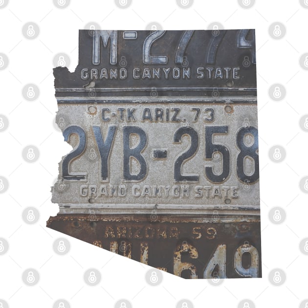 Vintage Arizona License Plates by juniperandspruce