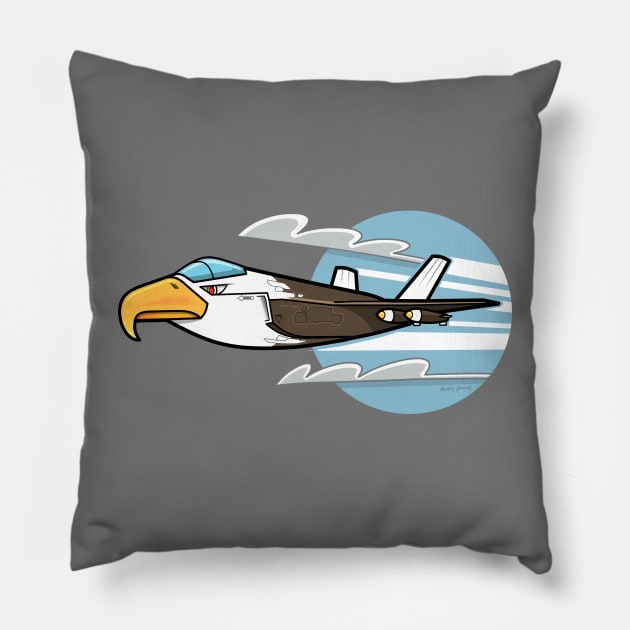 Eagle Fighter Plane Pillow by doodles by smitharc