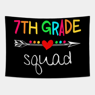 7th Grade Squad Seventh Teacher Student Team Back To School Shirt Tapestry