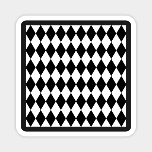 Diamond pattern in blackandwhite Magnet