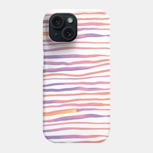 Irregular watercolor lines - pastel pink and ultra violet Phone Case