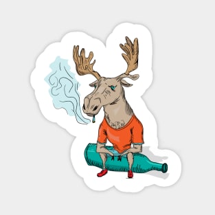 Moose Smoker Magnet