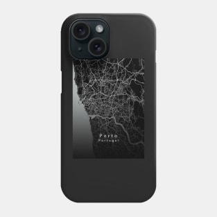 Porto Portugal City Map dark Phone Case