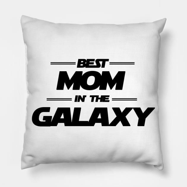 Galaxy MOM Black color Pillow by Tenkaichi_Art