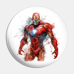 WATERCOLOR IRONMAN Pin