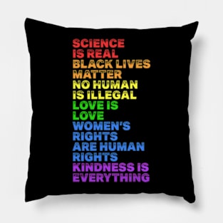 Science Is Real Black Lives Matter Pillow