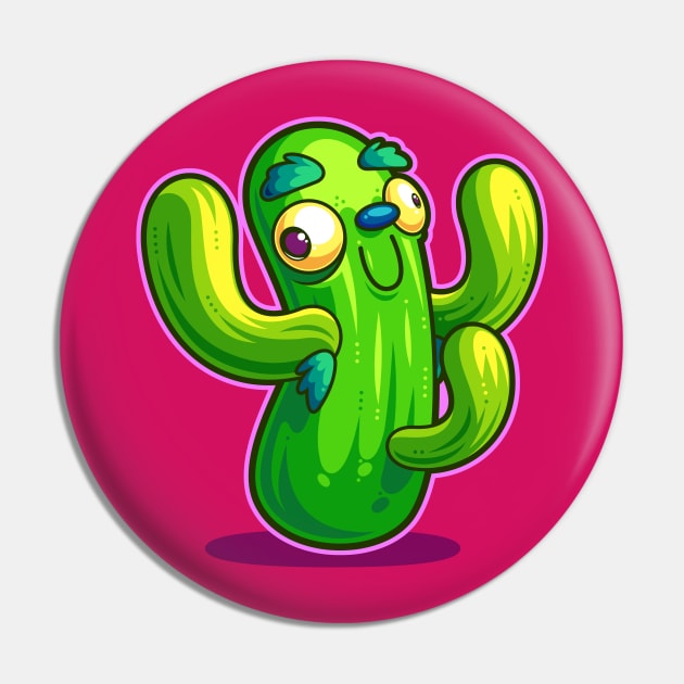 Excited Cactus Pin by ArtisticDyslexia