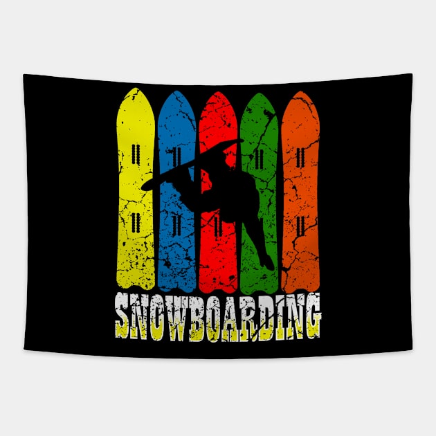 Snowboarding Tapestry by Mila46