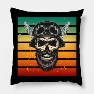 Crazy motorcyclist Pillow