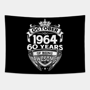 October 1964 60 Years Of Being Awesome 60th Birthday Tapestry