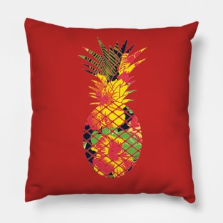 Tropical Pineapple Geometric Floral Pillow