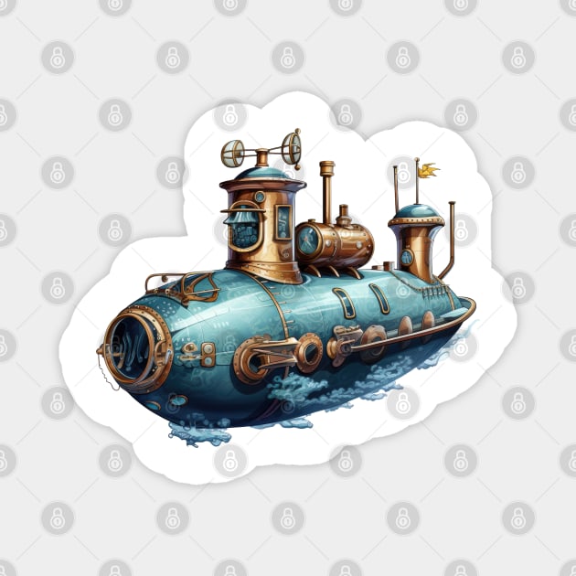 Vintage Submarine Magnet by Chromatic Fusion Studio