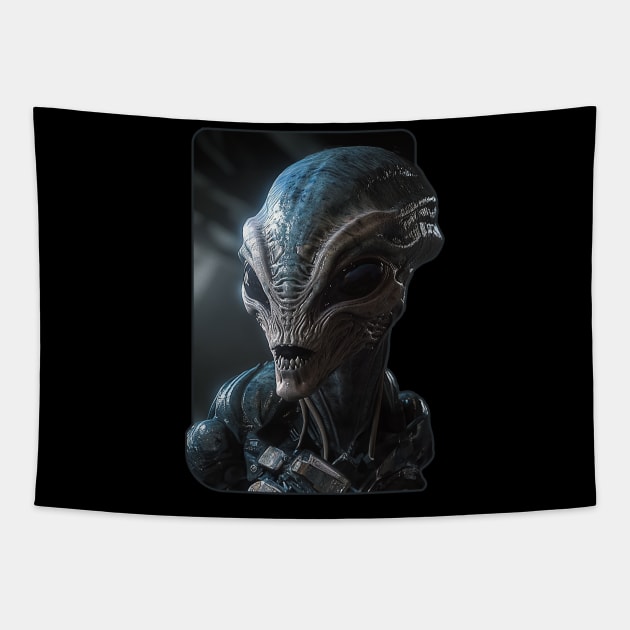 Grays Alien Tapestry by INKSPACE