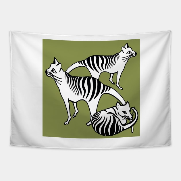 Tasmanian Tiger - Extinct Tapestry by topologydesign