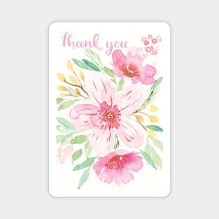 Thank You Watercolor Card Magnet