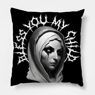 Demonic Nun (White Version) Pillow