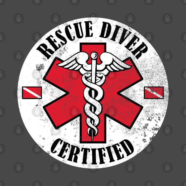 Rescue Diver Certified (Distressed) Rescue Diver Scuba Gift TShirt
