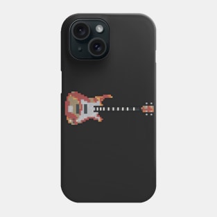 Pixel Rusty Metallic Bass Guitar Phone Case