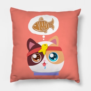 Christmas Super kitty Gingerbread Fish Daydream Pillow