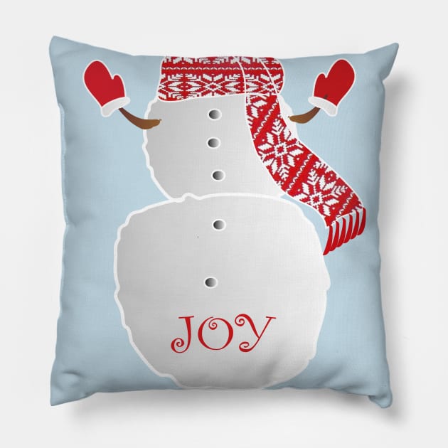 1980s funny matching family christmas snowman Pillow by Tina