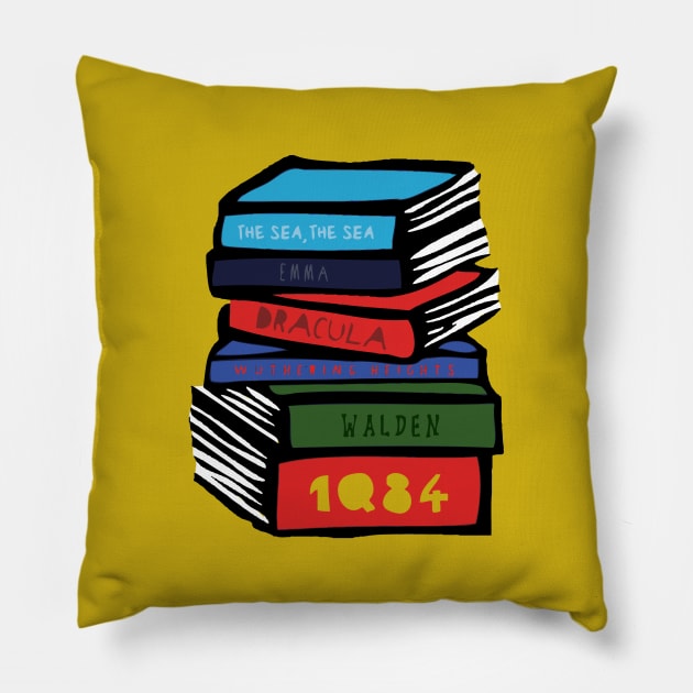 Tall Book Stack With Burgundy Shoes & Gold Background Throw Pillow By – All  About Vibe