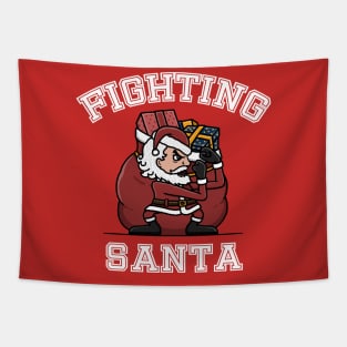 Fighting Santa Tapestry