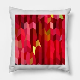 Cardinal Red Abstract Low Polygon Background Pillow