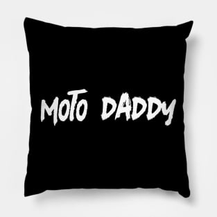 Moto Daddy (White) Pillow