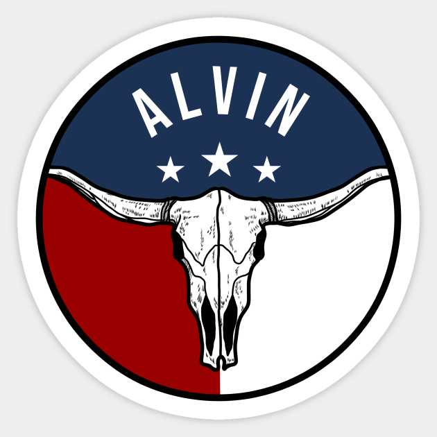 Alvin Texas Longhorn State Flag - Alvin - Sticker | TeePublic
