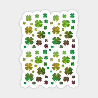 GREEN Four Leaf Clover St Patricks Day Magnet