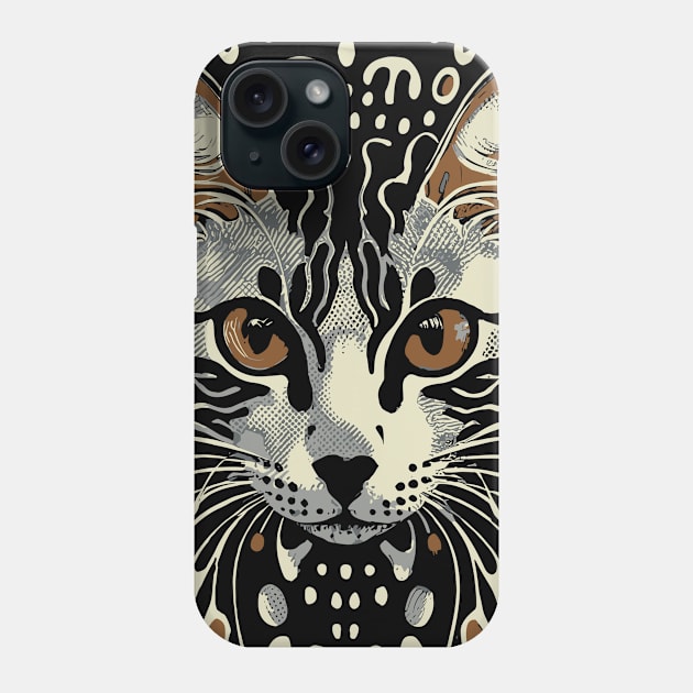 Cute Cat Illusion Design, Funny Cat Lover Gift Idea Phone Case by PugSwagClothing