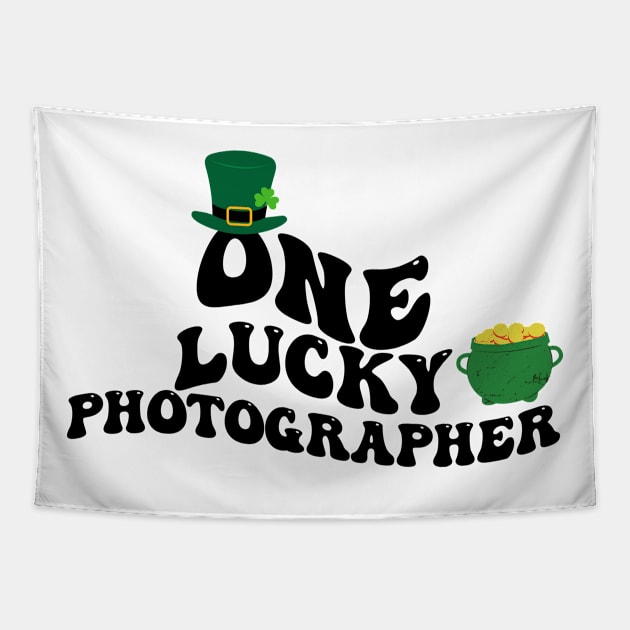 One Lucky Photographer , St Patrick's Day Tapestry by Justin green