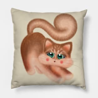 Red Hair Cat Stretching Pillow