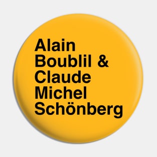 Alain Boublil and Claude-Michel Schönberg Pin