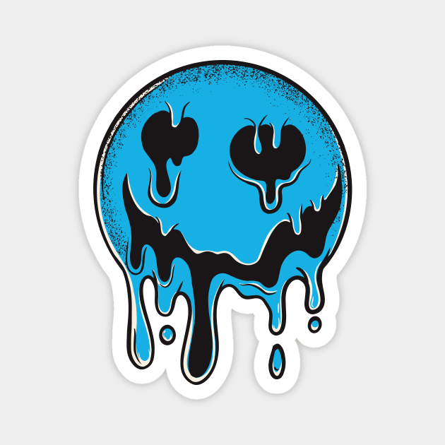 Droopy Smiley Face // Trippy Smile Magnet by SLAG_Creative