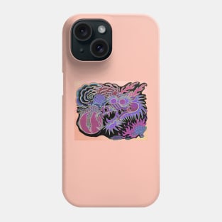 Neon Dragon With 4 Elements Variant 8 Phone Case