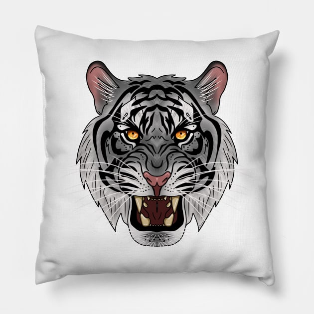 White Tiger Pillow by abbie.hep@hotmail.co.uk