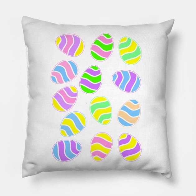 EASTER Egg Hunt Easter Eggs Pillow by SartorisArt1