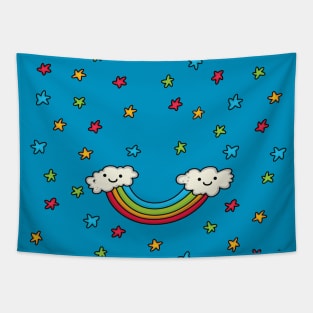 Rainbow Smile Mask Tapestry