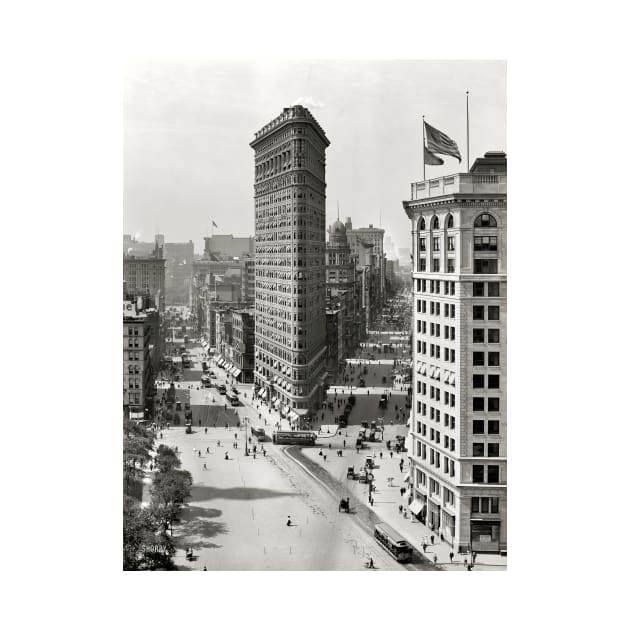 Vintage Photograph of The NYC Flat Iron Building 3 by Bravuramedia