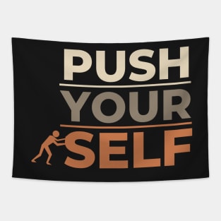 Motivational Push Yourself Design for Success Tapestry