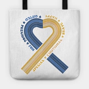 Down Syndrome Awareness Ribbon Tote