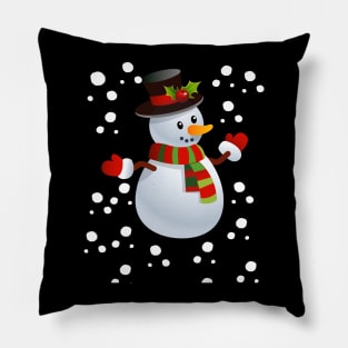 Snowman In The Snow Pillow
