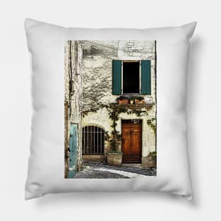 Green shutters Pillow