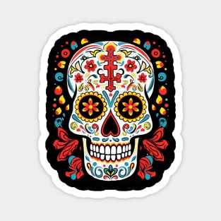 Sugar skull, Dia de Muertos Magnet