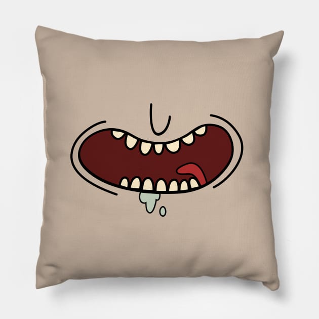 funny smile face mask Pillow by walterorlandi