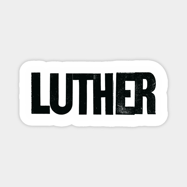 Luther Logo (Black) Magnet by GraphicGibbon